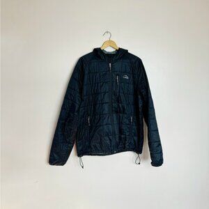 🟤 Men’s Black L.L. Bean Primacore Hooded Jacket Size XLT EUC
